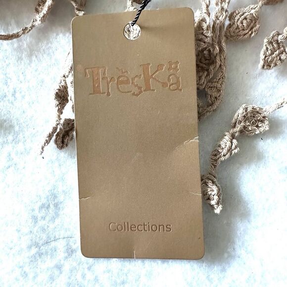 Treska NWT Womens Reversible Fringe Poncho Shawl Scarf Floral Earthy Fairy - Picture 4 of 12